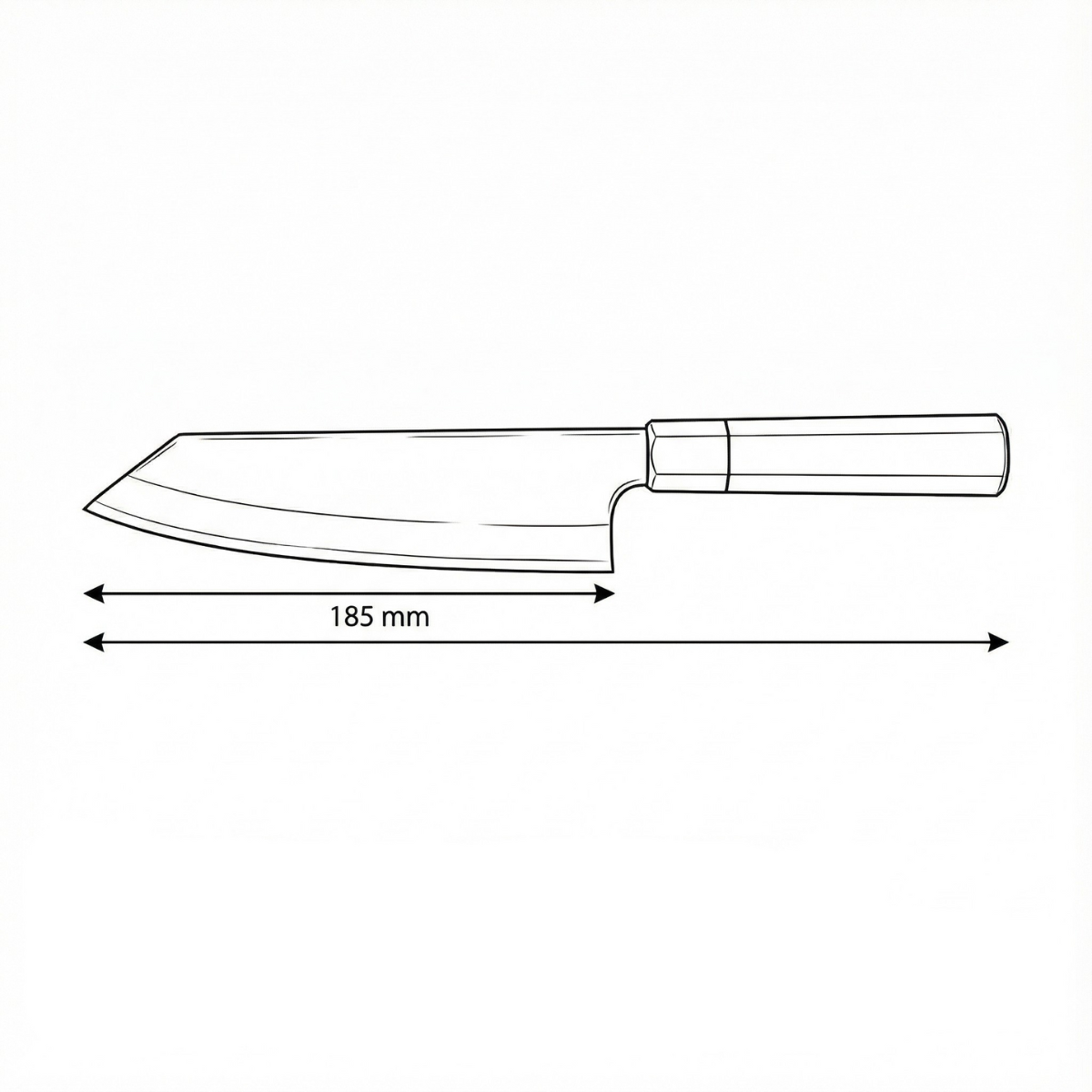 Kiritsuke roestvrijstalen mes – 34,5 cm precisiemes