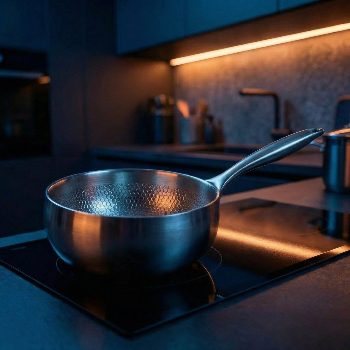 Gehamerde Titanium Sauteerpan
