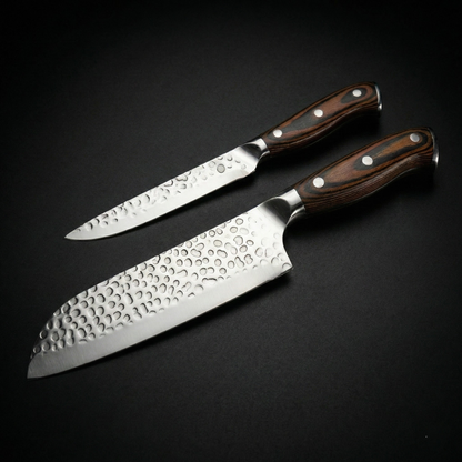 Japanse Damascus Kazoku 2-delige Startersset – Precisiebladen van 10 cm en 21 cm