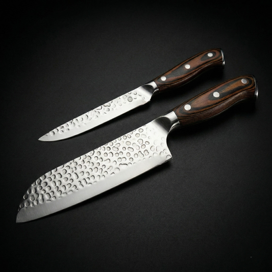 Japanse Damascus Kazoku 2-delige Startersset – Precisiebladen van 10 cm en 21 cm