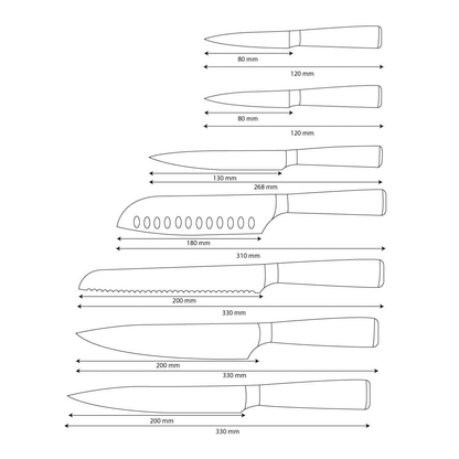 Japans messenset – precisiecollectie (7-delig)