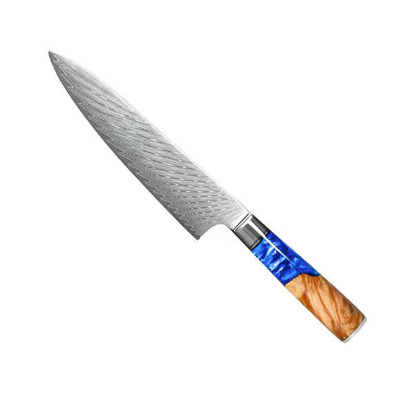 Limited Edition Japanse Damascus Messenset – 6-delige Saphire Serie