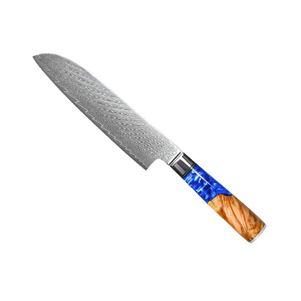 Limited Edition Japanse Damascus Messenset – 6-delige Saphire Serie