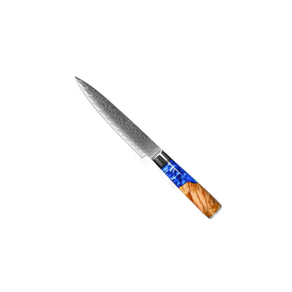 Limited Edition Japanse Damascus Messenset – 6-delige Saphire Serie