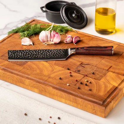 Japanse gehamerde Damascus koksmesset – 3-delige set