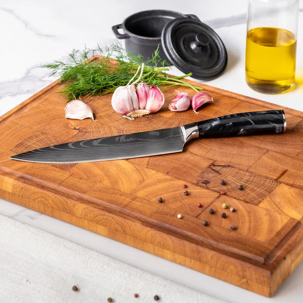 Premium Japanse Damascus Messenset – 8-delige Precisiecollectie