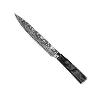 Premium Japanse Damascus Messenset – 8-delige Precisiecollectie