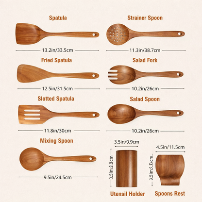 Traditionele Japanse houten keukengereiset