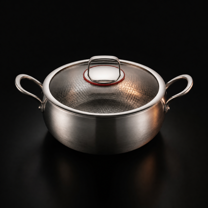 Gehamerde Diepe Titanium pan