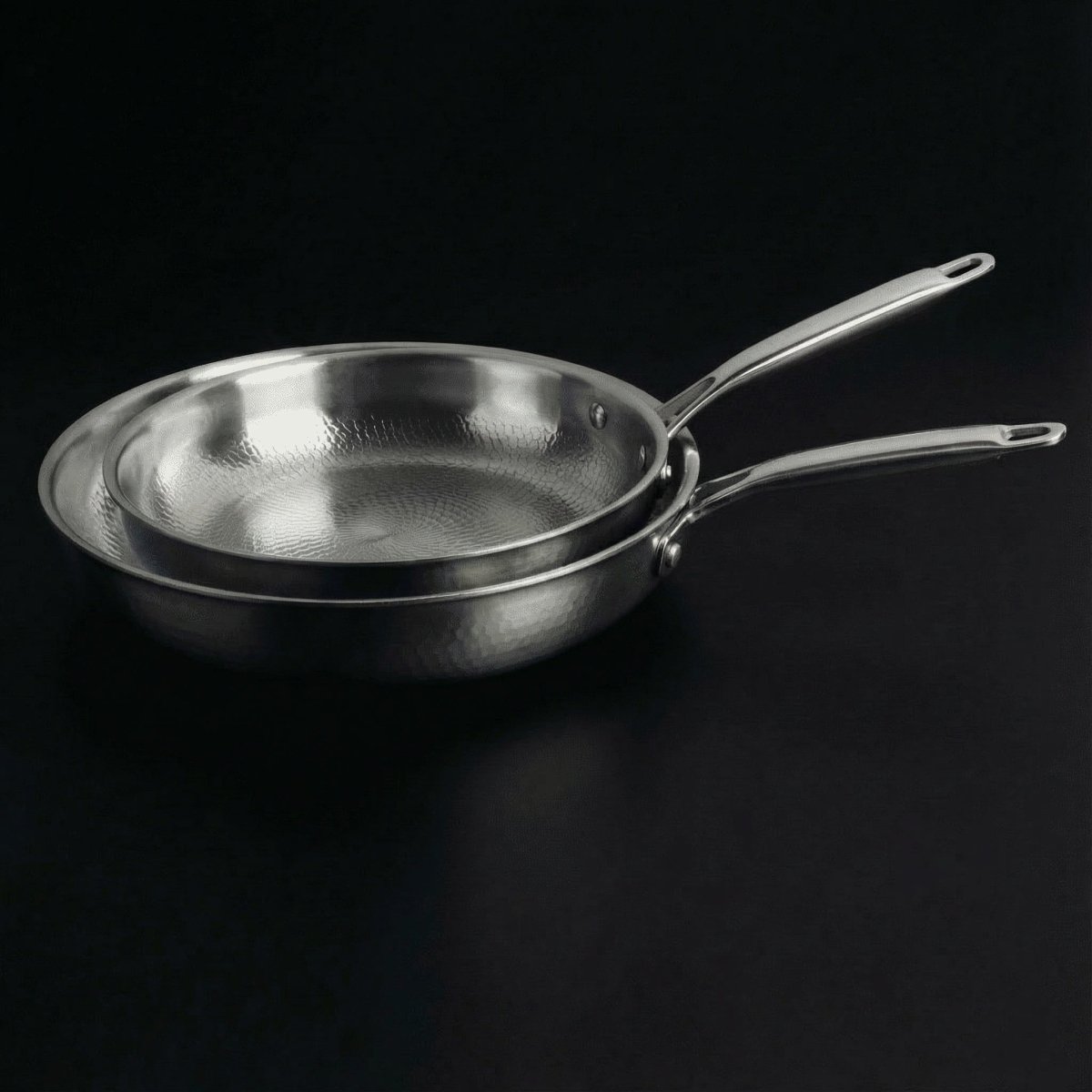 Gehamerde Titanium Pannenduo