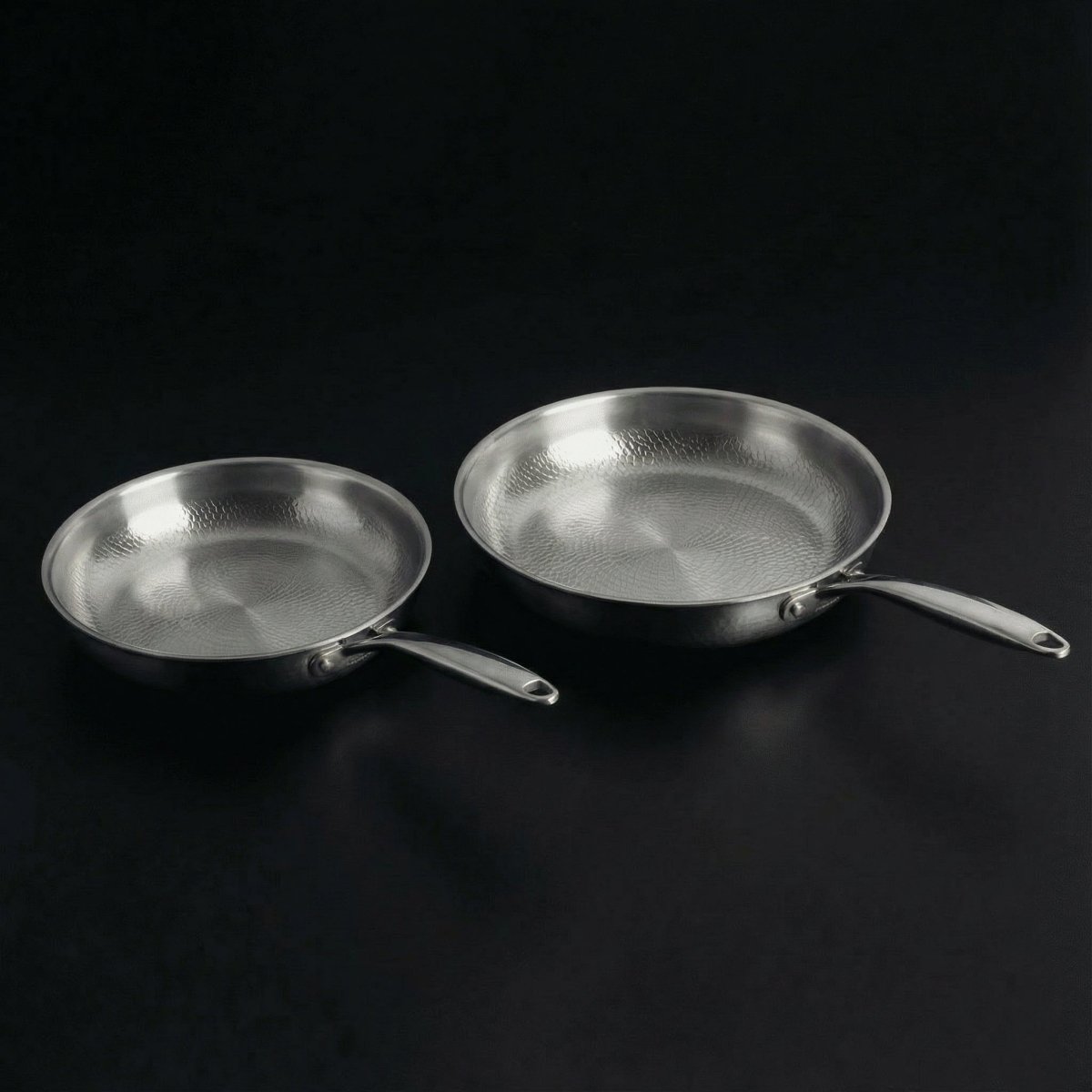 Gehamerde Titanium Pannenduo