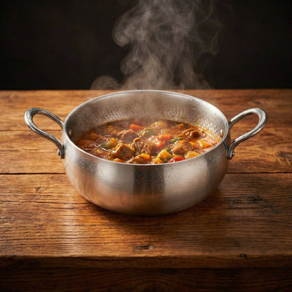 Gehamerde Diepe Titanium pan