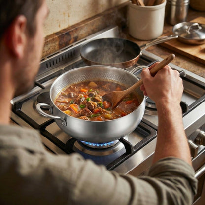 Gehamerde Diepe Titanium pan